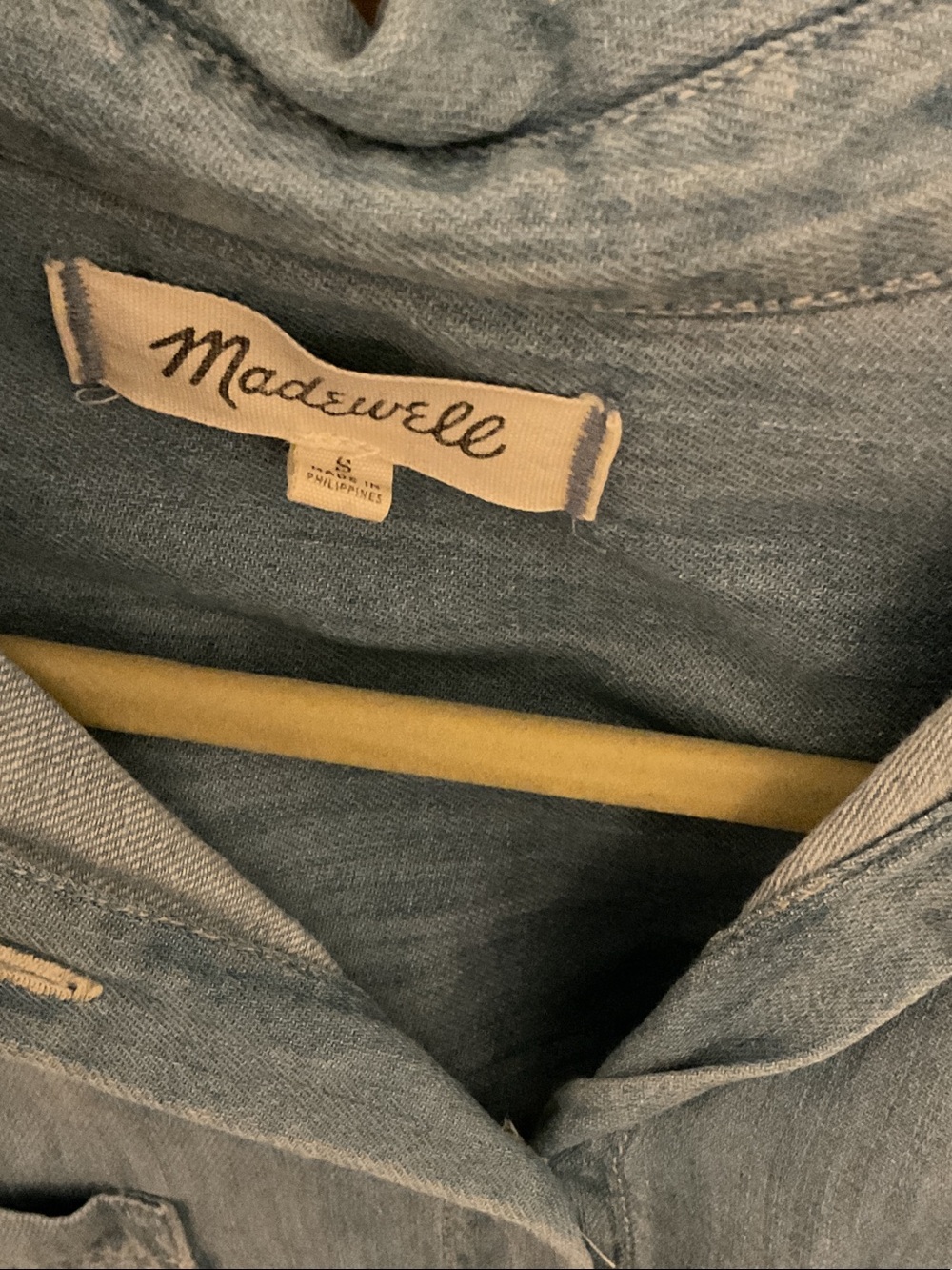 Madewell Denim Courier Short-Sleeve Button-Down Shirt Small - Picture 2 of 2